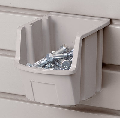 Slatwall Mount Open Storage Bins - 5" W X 5 3/8" D - Pack of Six